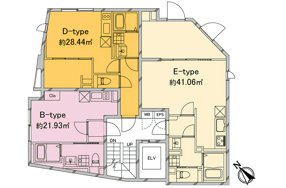 ２階～４階 間取り図